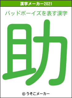 バッドボーイズの2021年の漢字メーカー結果