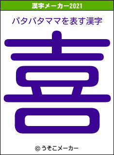 パタパタママの2021年の漢字メーカー結果