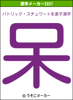 パトリック・スチュワートの2021年の漢字メーカー結果