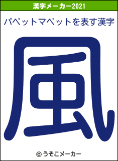 パペットマペットの2021年の漢字メーカー結果