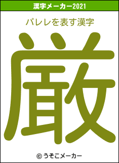 パレレの2021年の漢字メーカー結果