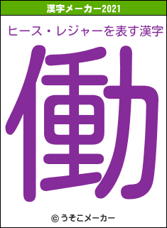 ヒース・レジャーの2021年の漢字メーカー結果