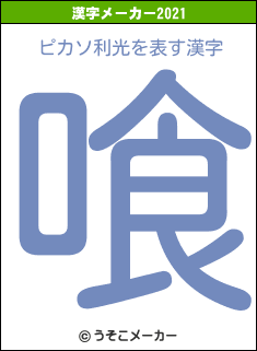 ピカソ利光の2021年の漢字メーカー結果