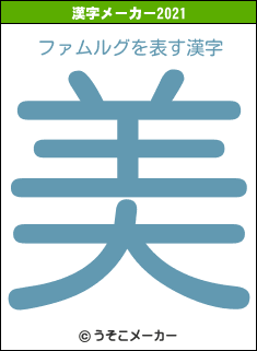 ファムルグの2021年の漢字メーカー結果