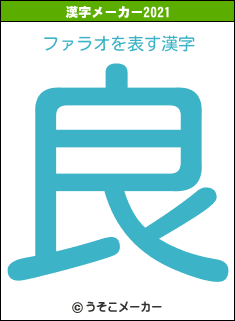 ファラオの2021年の漢字メーカー結果