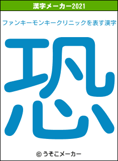 ファンキーモンキークリニックの2021年の漢字メーカー結果