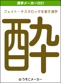 フェイト・テスタロッサの2021年の漢字メーカー結果