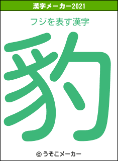 フジの2021年の漢字メーカー結果