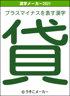 プラスマイナスの2021年の漢字メーカー結果