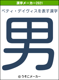 ベティ・デイヴィスの2021年の漢字メーカー結果
