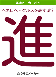 ペネロペ・クルスの2021年の漢字メーカー結果