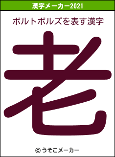 ボルトボルズの2021年の漢字メーカー結果