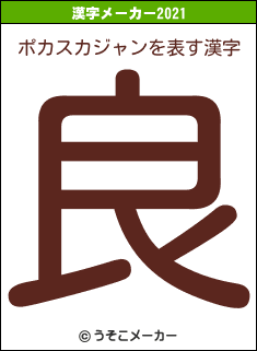 ポカスカジャンの2021年の漢字メーカー結果