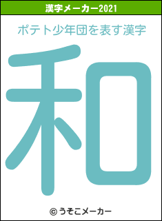 ポテト少年団の2021年の漢字メーカー結果