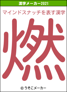 マインドスナッチの2021年の漢字メーカー結果