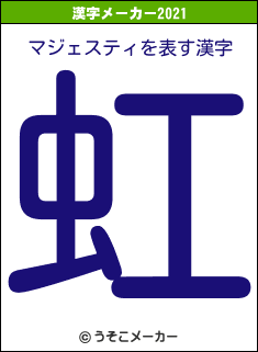 マジェスティの2021年の漢字メーカー結果
