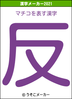 マチコの2021年の漢字メーカー結果