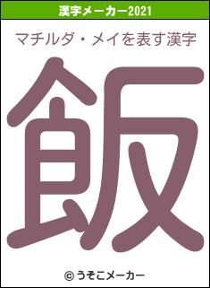 マチルダ・メイの2021年の漢字メーカー結果