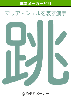 マリア・シェルの2021年の漢字メーカー結果