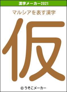 マルシアの2021年の漢字メーカー結果
