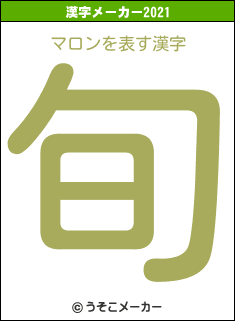 マロンの2021年の漢字メーカー結果