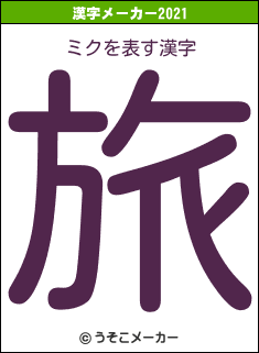 ミクの2021年の漢字メーカー結果