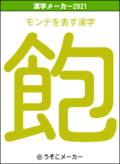 モンテの2021年の漢字メーカー結果