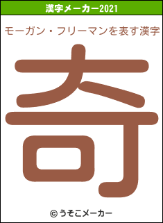 モーガン・フリーマンの2021年の漢字メーカー結果