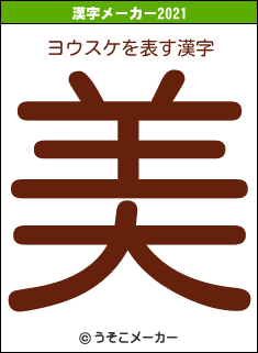 ヨウスケの2021年の漢字メーカー結果