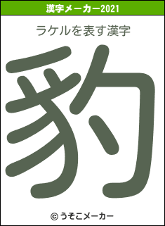ラケルの2021年の漢字メーカー結果