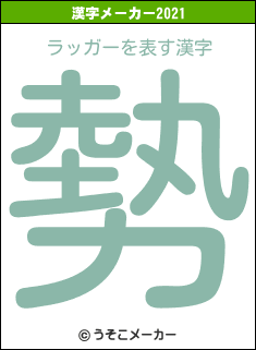 ラッガーの2021年の漢字メーカー結果