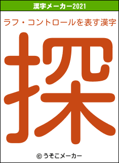 ラフ・コントロールの2021年の漢字メーカー結果