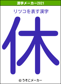 リツコの2021年の漢字メーカー結果