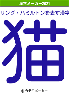 リンダ・ハミルトンの2021年の漢字メーカー結果