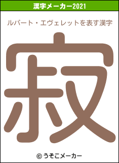 ルパート・エヴェレットの2021年の漢字メーカー結果