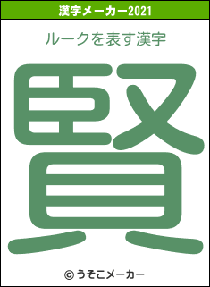 ルークの2021年の漢字メーカー結果