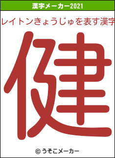 レイトンきょうじゅの2021年の漢字メーカー結果