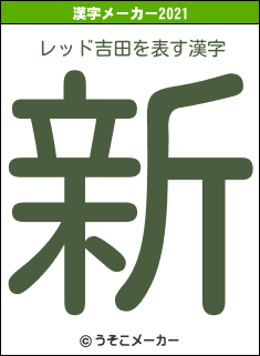 レッド吉田の2021年の漢字メーカー結果