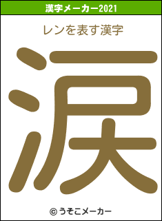 レンの2021年の漢字メーカー結果