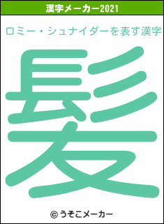 ロミー・シュナイダーの2021年の漢字メーカー結果