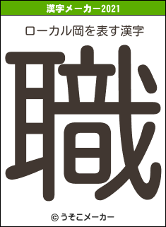 ローカル岡の2021年の漢字メーカー結果