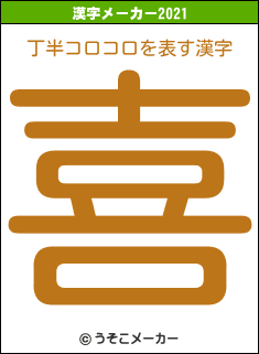 丁半コロコロの2021年の漢字メーカー結果