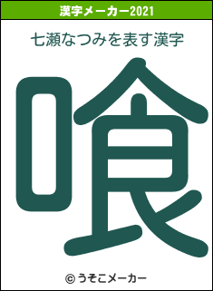 七瀬なつみの2021年の漢字メーカー結果