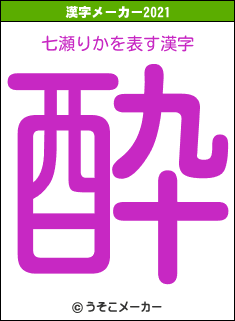 七瀬りかの2021年の漢字メーカー結果