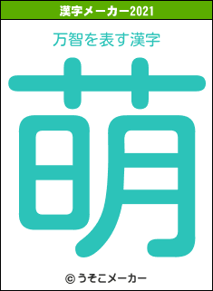 万智の2021年の漢字メーカー結果