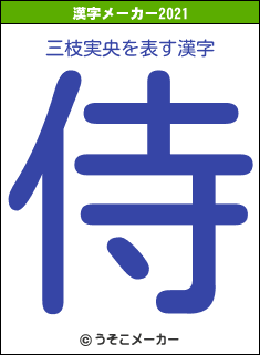 三枝実央の2021年の漢字メーカー結果