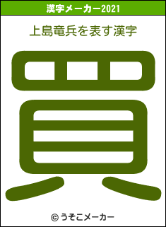 上島竜兵の2021年の漢字メーカー結果