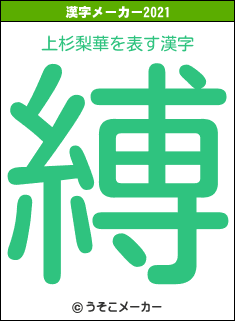 上杉梨華の2021年の漢字メーカー結果