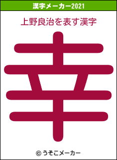 上野良治の2021年の漢字メーカー結果