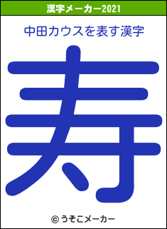 中田カウスの2021年の漢字メーカー結果